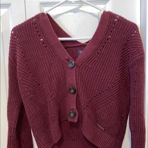Aberocrombie & Fitch womens cropped cardigan long sleeve